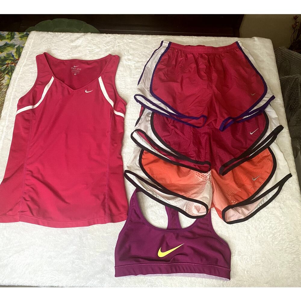 NIKE Lot of Size SMALL Women’s Running Shorts, Tank Top, Reversible Sports Bra